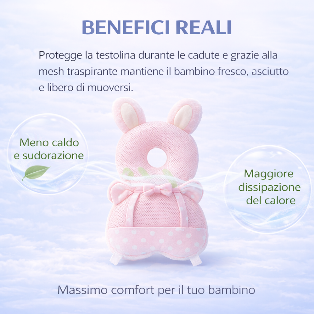 TestolinaMia™️ – Zainetto Protettivo per i Primi Passi